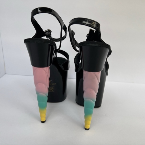 Ellie 7" Unicorn Heel Platform Shoes Stripper  Pole Dance Stilettos  777-Dashing - Picture 6 of 16